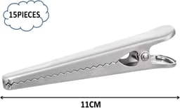 Goodivery ® Veelzijdige Roestvrijstalen Clips voor Keuken en Opslag, Set van 15 Stuks — thumbnail 5
