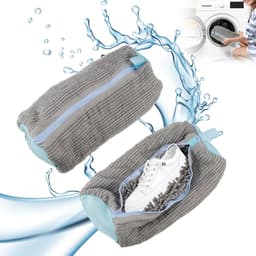 Goodivery ® Zachte Waszakken voor Schoenen, Set van 2, Beschermende Wasnetten met Rits voor Sportschoenen en Sokken — thumbnail 1
