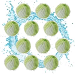 Haarballen voor wasmachine - 12 stuks - groen-wit - herbruikbaar - schone kleding zonder pluisjes - ShopVlot — thumbnail 1
