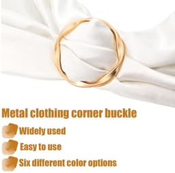 Solidchoice - Set van 4 T-shirt Clips voor Kleding en Sjaals — thumbnail 5