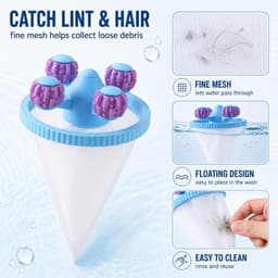 Pluisvanger wasmachine 4 stuks - roterende roller - effectief dierenhaar verwijderen - voor schone was - ShopVlot — thumbnail 5