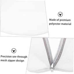 Waszak Set - Mesh Tassen - Kleding Beschermen - Ritssluiting - 42x24x24CM - Wit — thumbnail 3