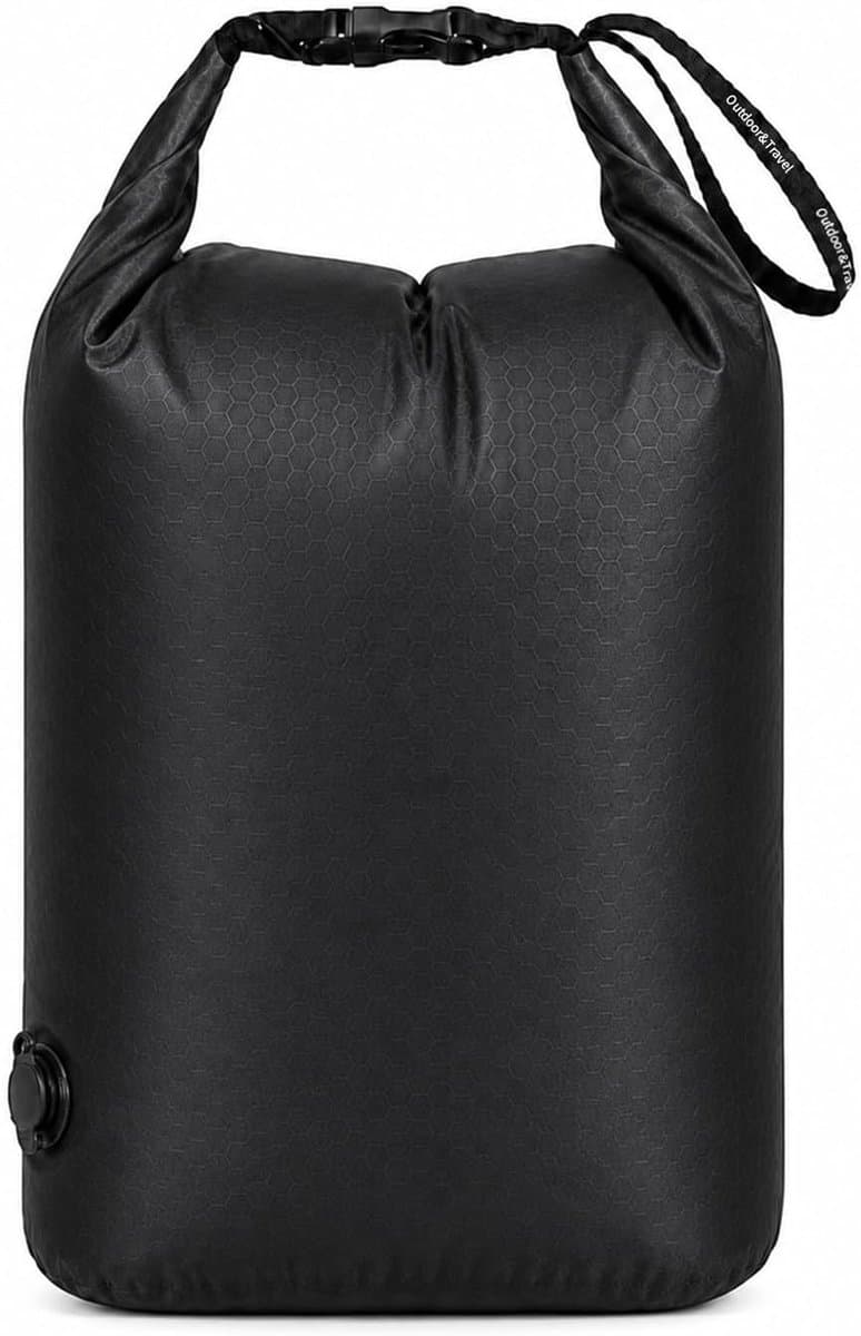 SnelShoppen - Herbruikbare Vuilwaszak 28L met Kliksluiting - Waterdichte Compressiezak van 70D Nylon - Opvouwbare Waszak voor Reizen, Zwemmen, Fitness — afbeelding 1