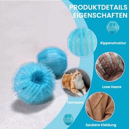 SnelShoppen - Dierenhaarverwijderaar 8 Stuks - Herbruikbare Pluisballen voor Wasmachine - Haarvanger tegen Dierenharen - Pluisvanger voor Kleding en B — thumbnail 3