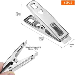 Wasknijpers 5 cm, winddichte en roestvrije knijpers voor sokken, handdoeken, kleding, voedselverzegeling. — thumbnail 5