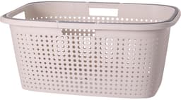 Wasmand met hengsel - 2x - 38 liter - 60 cm - creme - Draagwasmanden - Wasgoedmand - Mand met handvatten — thumbnail 2