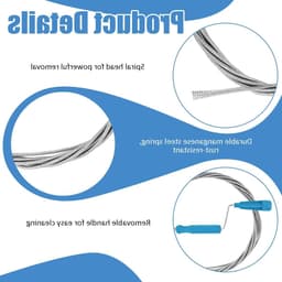 Efficiënte Spiralen voor Afvoerreiniging 6mm x 3m, Universele Ontstopper voor Toiletten en Badkuipen, Ideaal voor Verstopte Afvoeren en Pijpen — thumbnail 2