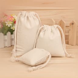 Dailygoods- Waszak Grote Capaciteit - Katoenen Waszakken - Waszak met Trekkoord - Eco-vriendelijk - 30 x 40 cm - Beschermt tegen Geur - Opbergtas — thumbnail 5