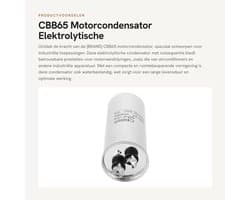 Dailygoods - CBB65 Motorcondensator - Elektrolytische Condensator - Ruimtebesparend en Waterbestendig - 450V 50UF - Geschikt voor Industriële Apparatu...