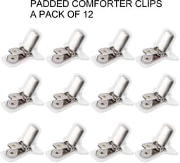 Dailygoods - Gewatteerde Troosterclips - Dekbedclips voor Dekenbevestiging - Witte Clips - Voorkomt Verschuiven - Ideaal voor Beddengoed - 12 Stuks — thumbnail 5