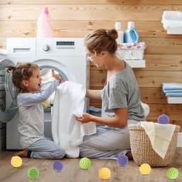 15 stuks herbruikbare rubberen drogerballen - wasbal voor wasmachine - anti-verstrikking - wasdroger accessoires — thumbnail 2