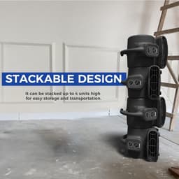 Centrifugale Luchtverplaatser - Vloerventilator Droger - Vloeren Drogen - Stapelbaar Daisy Chain - 700 CFM - Zwart — thumbnail 5