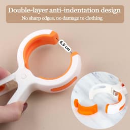 8 stuks grote handdoekklemmen voor strandstoelen, winddichte wasknijpers, strandhanddoekklemmen, stabiele handdoekclips voor ligstoelen, zwembad, stoel, ligbed, beddengoed, kleding (wit) — thumbnail 2