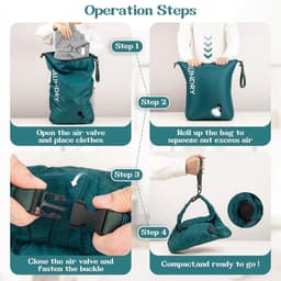 SnelShoppen - Canbox Waszak voor op reis, waterdichte opbergtas met gesp, lichtgewicht natte en droge tas, vuile kledingzak, compressie-reisorganizer — thumbnail 2