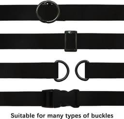 SnelShoppen - 9.14m Zwarte Nylon Stevige Webbing, 20mm, Duurzaam, Sterk en Flexibel, Ideaal voor Luggage Straps, Camping en Tuin — thumbnail 5