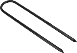 12 Stuks 30 cm Zwarte Grondankers, U-vormige Gegalvaniseerde Tentpinnen, Tuinankers voor Tent, Trampoline en Campinggebruik — thumbnail 3