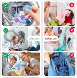 Elzusha - Herbruikbare Droogballen voor Wasmachine, 8 Stuks — thumbnail 3
