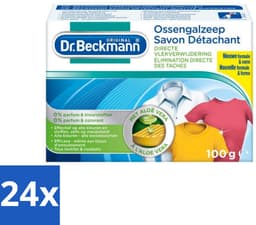 24 x Dr.Beckmann - Vlekkenverwijderaar - Ossengalzeep Met Aloë Vera - Witte en Gekleurde Was - 100g - Vlekkenverwijderaar - Vlekken Uit Kleding - Tapijt Schoonmaken - Meubels Schoonmaken - Aloë Vera — thumbnail 1