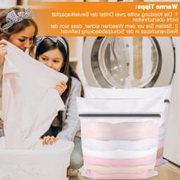 Wasmachine wasnetten 50 x 60 cm, waszak met rits voor shirts, sweaters, jassen, jeans en babykleding — thumbnail 3