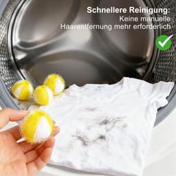 SnelShoppen - 8 stuks herbruikbare dierenhaarverwijderaar wasmachine, pluisballen voor effectief verwijderen van huisdierhaar, ultrafijne vezels, veil — thumbnail 5
