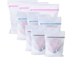 Thijox - 10 Stuks Wasnet, Duurzame Mesh Waszakken in 3 Maten, Waszak met Ritssluiting voor Delicate Was, Ondergoed, T-Shirts, Jurken, Babykleding, Ant