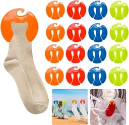 Thijox - 48 Stuks Sokkenklemmen voor Wasmachine, Kunststof Sokkenclips, Wasknijpers voor Sokken in 4 Kleuren, Handige Organizer voor Thuis, Camping en — thumbnail 1