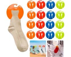 Thijox - 48 Stuks Sokkenklemmen voor Wasmachine, Kunststof Sokkenclips, Wasknijpers voor Sokken in 4 Kleuren, Handige Organizer voor Thuis, Camping en
