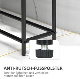 MEUNIQ Vrijstaande handdoekhouder met 2 handdoekstangen, metalen handdoekrek voor badkamer, 66 x 20 x 110 cm, zwart, met anti-slip voeten — thumbnail 5