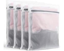 Wasmachine Wasnetjes 4x, 30 x 40 cm, Waszak met Rits voor Kleding, Sweaters en Ondergoed
