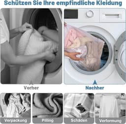 Grote Herbruikbare Wasnetten voor Wasmachine - Set van 2, Ideaal voor Kleding, Sweaters en Jassen (XXL 60 x 80 cm, XXXL 90 x 110 cm) — thumbnail 2
