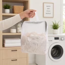 Waszakjes met rits - Waszakjes set - 3D beschermende wasnetten - Fijnmazige waszak voor delicate kleding, BH, ondergoed en reizen - Wit - 3 stuks — thumbnail 5