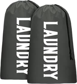 Solidchoice- Waszakken Groot - Opvouwbare Waszakken - 2 Stuks - Trekkoord - Scheurbestendig Nylon - 61 x 92 cm - Wasmand — thumbnail 1