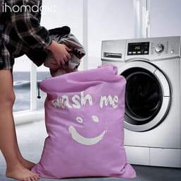 Set van 2 Waszakken, 120 Liter, Grote Opvouwbare Wasmand, Ideaal voor Thuis en Reizen, Praktische Opbergoplossing — thumbnail 5