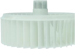 vhbw-ventilatorwiel compatibel met Samsung DV90M5200QW/SC, DV90M5000QW/ET, DV90M5000KW/ET, DV90M6200CW/EF drogers, wasdrogers – 14,8 cm turbine wit — thumbnail 5