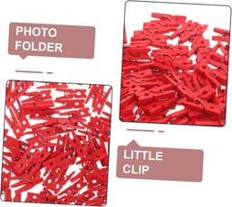 Mini Wasknijpers - Houten Clips - Decoratie Ophangen - Stevige Houten Constructie - 2.5 cm - Rood — thumbnail 5