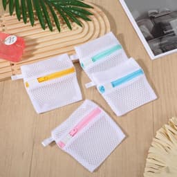 4 stuks waspod, anti-plakkende zak, kleine mesh waszakken voor delicate minigaten, mini-duurzame wasmachines, waspods, ontbindingsbescherming, opvouwbare waszak, opbergtas voor peulen, geurende kralen — thumbnail 2