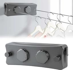 Dailygoods- Waslijn Intrekbaar - Wandmontage - Ruimtebesparend - Verstelbaar - Heavy-duty Draagvermogen - Veilig met Spanningsregelaar - Kledinglijn — thumbnail 1