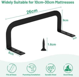 Dailygoods- Matrashouder Antislip - Matrasbeugel - Matrasstabilisatoren - Matrasstoppers - Geschikt voor matrassen 10-30 cm - Robuust met afgeronde hoeken — thumbnail 2