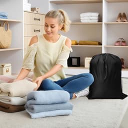 SnelShoppen - Travel Waszak, 2 Stuks Vuilwaszakken voor Reizen, 50x60cm, Grote Capaciteit, Waterafstotend, Voor Camping, Thuis, Universiteit, Studente — thumbnail 3