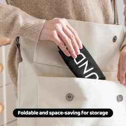 SnelShoppen - 2 Stuks Waterdichte Waszakken, Vouwbare Waszak voor Vuile Kleding, 60x45cm en 55x35cm, Ideaal voor Thuis, Reis en Vakantie, Zwart — thumbnail 4
