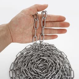SnelShoppen - 3mm RVS Ketting 6 Meter - Sterke Link Chain van 304 Roestvrij Staal voor Hangen, Hond Leiding, Tuin, Kledinglijn, Meubel en Dagelijks Ge — thumbnail 3