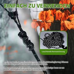 SnelShoppen - Kledinglijn camping zonder knijpers 3 m reflecterend - lichtgewicht reiskledinglijn met elastische kralen - opvouwbare waslijn voor buit — thumbnail 3