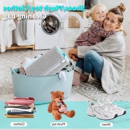 2 x Dikke Waszakken voor Wasmachine, Grijs, Herbruikbaar, Anti-deformatie, 360° Reiniging, Verborgen Rits, Geschikt voor Sportschoenen en Kleding — thumbnail 3