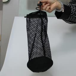Opbergtas Net - Multifunctionele Tas - Sportartikelen Opslag - Trekkoordsluiting - 2-Pack M - Zwart — thumbnail 5
