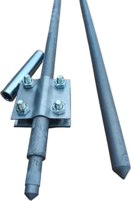 Grond Aarding Set - Diepte Anker - Stabiele Verbinding - Vuurverzinkt Staal - 3m 1.5m - Zilver — thumbnail 1