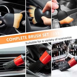 flintronic 8-delig Auto-reinigingsset, Autowashandschoenen, 600 GSM Microvezel Autowashandschoenen, 3 Microvezel Washandschoenen, 2 Microvezeldoeken voor Auto's met 2 Detail en 1 Schoonheidsborstel — thumbnail 2