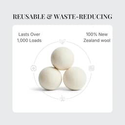 Wasdroger ballen XL - Natuurlijke wol - Vermindert statische lading - Versnelt het drogen - SnelShoppen — thumbnail 3