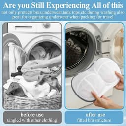 SnelShoppen - Underwear Laundry Bags Set - 2 Bra Waszakken + 2 Net Waszakken - Ademend en Duurzaam - Bescherming en Organisatie - Maat 34.5cm en 40x55 — thumbnail 2