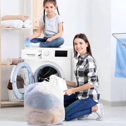 SnelShoppen - Waszakken voor Wasmachine, Set van 3, Fijne Mesh Waszakken met Koordstopper, Voor Baby Kleding, Bh's, Ondergoed (30x40 cm, 40x50 cm, 50x — thumbnail 2