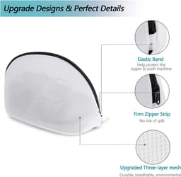 Eono van Amazon - Premium mesh wasnet voor schoenen/sportschoenen, wasnet voor extra bescherming met duurzame ritssluiting wasnet voor op reis, set van 2 — thumbnail 5